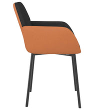 Esszimmerstühle 2 Stk. Schwarz Stoff und Kunstleder