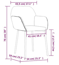 Esszimmerstühle 2 Stk. Schwarz Stoff und Kunstleder