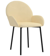 Esszimmerstühle 2 Stk. Creme Samt
