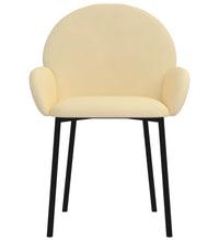 Esszimmerstühle 2 Stk. Creme Samt