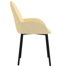 Esszimmerstühle 2 Stk. Creme Samt