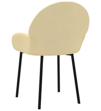 Esszimmerstühle 2 Stk. Creme Samt