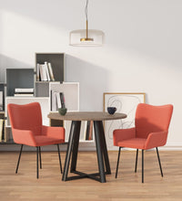 Esszimmerstühle 2 Stk. Rosa Samt