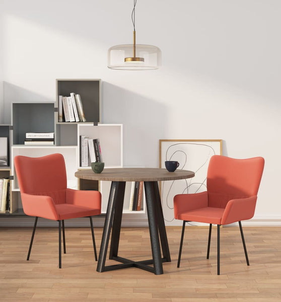 Esszimmerstühle 2 Stk. Rosa Samt