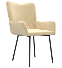 Esszimmerstühle 2 Stk. Creme Samt