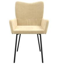 Esszimmerstühle 2 Stk. Creme Samt