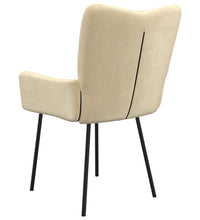 Esszimmerstühle 2 Stk. Creme Samt