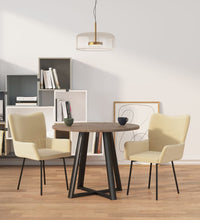 Esszimmerstühle 2 Stk. Creme Samt