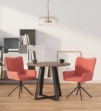 Esszimmerstühle 2 Stk. Drehbar Rosa Samt