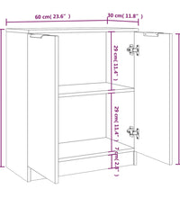 Sideboards 2 Stk. Weiß 60x30x70 cm Holzwerkstoff