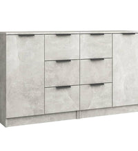 Sideboards 2 Stk. Betongrau 60x30x70 cm Holzwerkstoff
