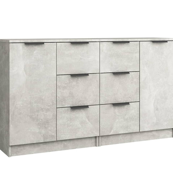 Sideboards 2 Stk. Betongrau 60x30x70 cm Holzwerkstoff