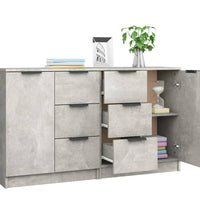 Sideboards 2 Stk. Betongrau 60x30x70 cm Holzwerkstoff