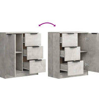 Sideboards 2 Stk. Betongrau 60x30x70 cm Holzwerkstoff