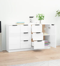 Sideboards 2 Stk. Hochglanz-Weiß 60x30x70 cm Holzwerkstoff