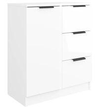 Sideboards 2 Stk. Hochglanz-Weiß 60x30x70 cm Holzwerkstoff