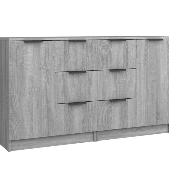 Sideboards 2 Stk. Grau Sonoma 60x30x70 cm Holzwerkstoff