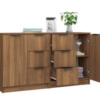 Sideboards 2 Stk. Braun Eichen-Optik 60x30x70 cm Holzwerkstoff