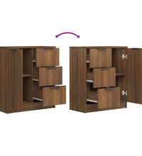 Sideboards 2 Stk. Braun Eichen-Optik 60x30x70 cm Holzwerkstoff
