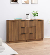 Sideboards 2 Stk. Braun Eichen-Optik 60x30x70 cm Holzwerkstoff