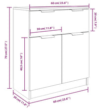 3-tlg. Sideboard Räuchereiche Holzwerkstoff