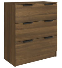 3-tlg. Sideboard Braun Eiche-Optik Holzwerkstoff