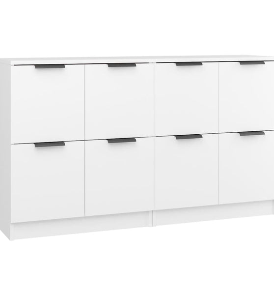 Sideboards 2 Stk. Weiß 60x30x70 cm Holzwerkstoff