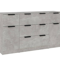 3-tlg. Sideboard-Set Betongrau Holzwerkstoff