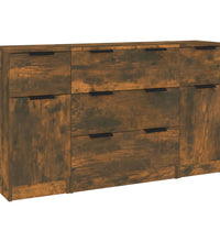 3-tlg. Sideboard-Set Räuchereiche Holzwerkstoff
