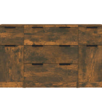3-tlg. Sideboard-Set Räuchereiche Holzwerkstoff