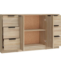 Sideboards 3 Stk. Sonoma-Eiche Holzwerkstoff