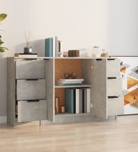 Sideboards 3 Stk. Betongrau Holzwerkstoff