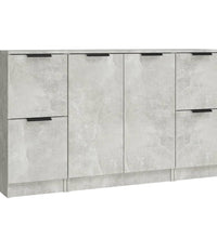 Sideboards 3 Stk. Betongrau Holzwerkstoff