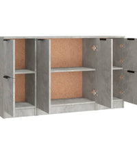 Sideboards 3 Stk. Betongrau Holzwerkstoff