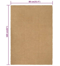 Teppich Rechteckig Natur 80x160 cm Jute