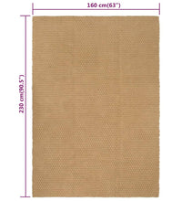 Teppich Rechteckig Natur 160x230 cm Jute