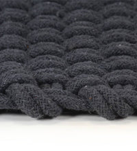Teppich Rechteckig Anthrazit 80x160 cm Baumwolle
