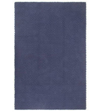 Teppich Rechteckig Marineblau 80x160 cm Baumwolle