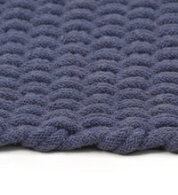 Teppich Rechteckig Marineblau 120x180 cm Baumwolle
