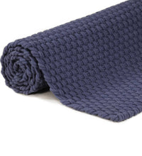 Teppich Rechteckig Marineblau 120x180 cm Baumwolle