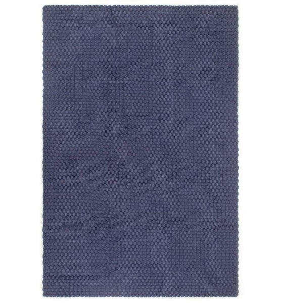 Teppich Rechteckig Marineblau 160x230 cm Baumwolle