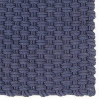 Teppich Rechteckig Marineblau 160x230 cm Baumwolle