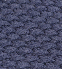 Teppich Rechteckig Marineblau 160x230 cm Baumwolle
