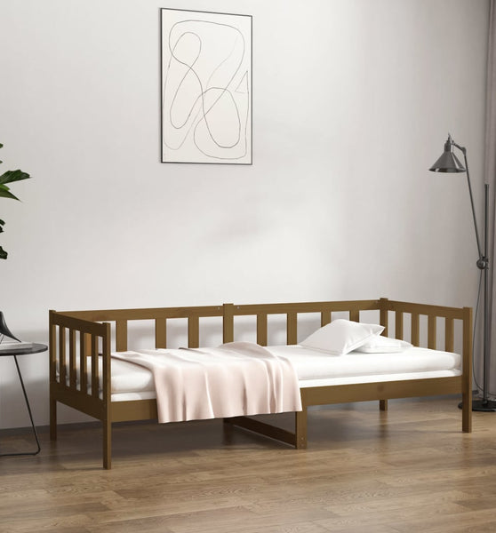 Tagesbett Honigbraun 80x200 cm Massivholz Kiefer
