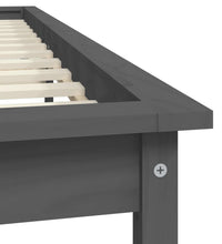 Massivholzbett Grau 150x200 cm Kiefer