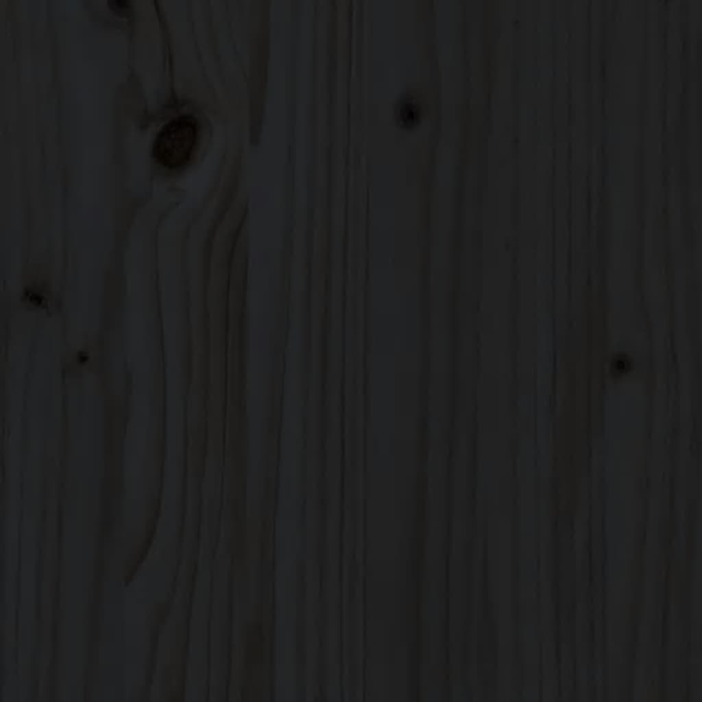 Massivholzbett Schwarz 150x200 cm Kiefer