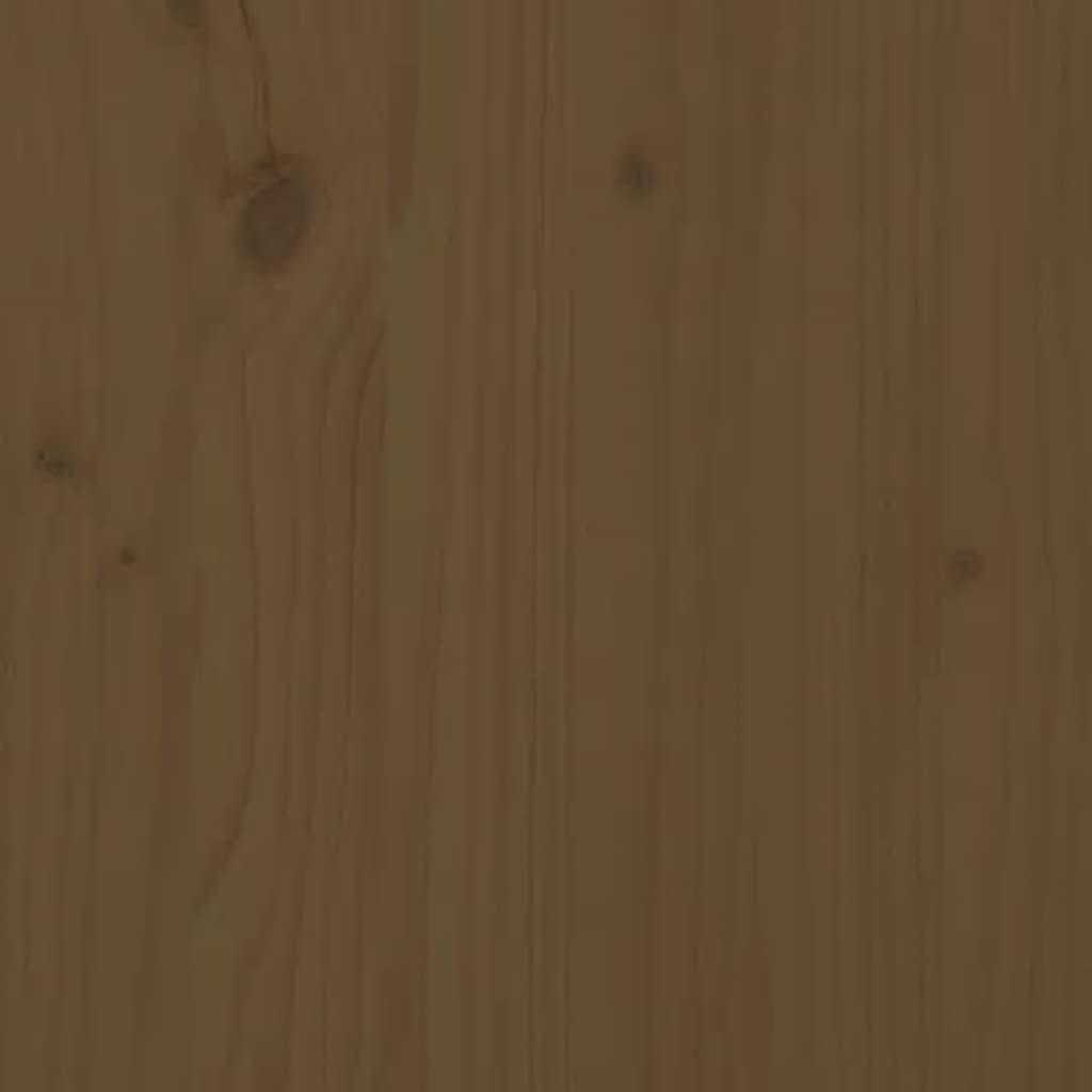 Massivholzbett Honigbraun 200x200 cm Kiefer