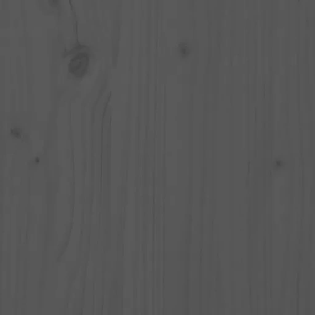 Massivholzbett Grau 120x190 cm Kiefer