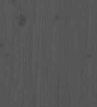 Massivholzbett Grau 135x190 cm Kiefer