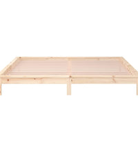 Massivholzbett mit LEDs 135x190 cm